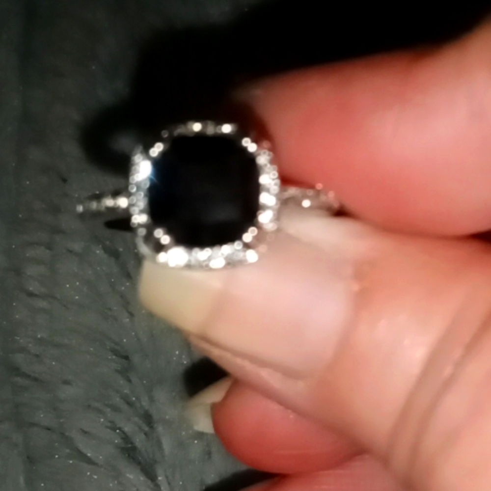 Sterling silver plated black onyx